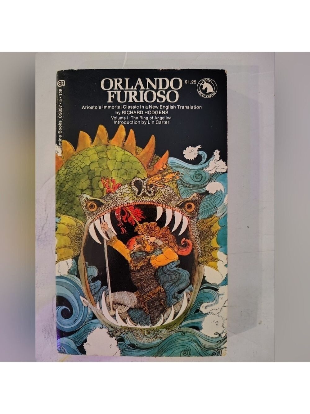 ORLANDO FURIOSO by Richard Hodgens (1973) Ballantine Adult Fantasy 1st Edition